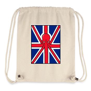 Red Octopus Union Jack Flag - Stanley/Stella Recycled Gym Bag - natural - Front
