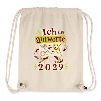 Ich antworte 2029 - Stanley/Stella recycelter Gym Bag - Naturweiß - Vorne