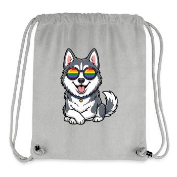 LGBT-Pride-Monat – Süßer Husky - Stanley/Stella recycelter Gym Bag - Grau meliert - Vorne