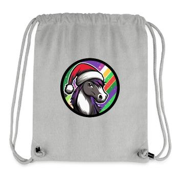 Cheval Noël Noël - Sac à cordon recyclé Stanley/Stella - gris chiné - Devant