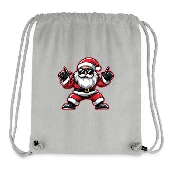 Party Santa Claus Christmas - Stanley/Stella Recycled Gym Bag - heather grey - Front
