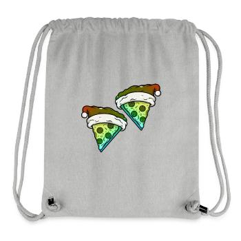 Pizza Weihnachten Comic Lustig - Stanley/Stella recycelter Gym Bag - Grau meliert - Vorne