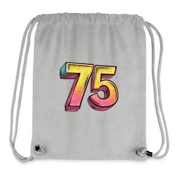 75 Number Colorful - Stanley/Stella Recycled Gym Bag - heather grey - Front