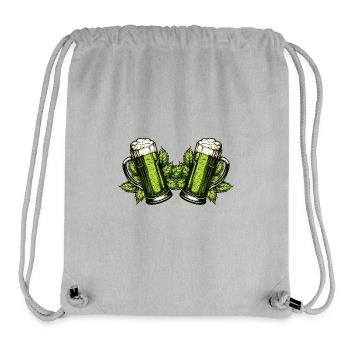 Houblon en verre à bière - Sac à cordon recyclé Stanley/Stella - gris chiné - Devant