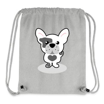 French Bulldog - Stanley/Stella Recycled Gym Bag - heather grey - Front