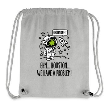 Gesundheit, Houston we have a problem astronaut - Stanley/Stella recycelter Gym Bag - Grau meliert - Vorne