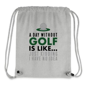 Lustige Sprüche Golf - Stanley/Stella recycelter Gym Bag - Grau meliert - Vorne