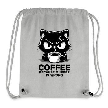 Murder is wrong - Stanley/Stella Recycled Gym Bag - heather grey - Front