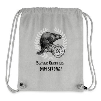 Biber zertifiziert – Dam Strong Builder Ingenieur - Stanley/Stella recycelter Gym Bag - Grau meliert - Vorne
