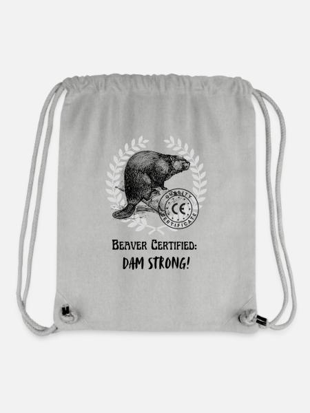Biber zertifiziert – Dam Strong Builder Ingenieur - Stanley/Stella recycelter Gym Bag - Grau meliert