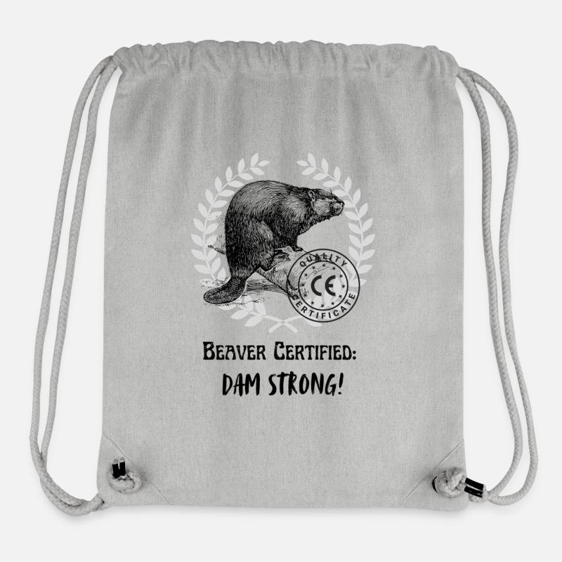 Biber zertifiziert – Dam Strong Builder Ingenieur - Stanley/Stella recycelter Gym Bag - Grau meliert