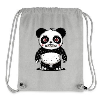 Panda bär - Stanley/Stella recycelter Gym Bag - Grau meliert - Vorne