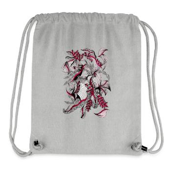 Roter Netzblätter Ornament - Stanley/Stella recycelter Gym Bag - Grau meliert - Vorne