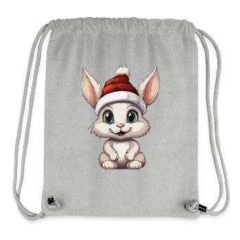 Winterhase mit Mütze - Stanley/Stella recycelter Gym Bag - Grau meliert - Vorne