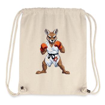 Känguru Karate Kämpfer - Stanley/Stella recycelter Gym Bag - Naturweiß - Vorne
