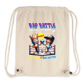 Rap Battle Mikrofon Battle - Stanley/Stella recycelter Gym Bag - Naturweiß - Vorne