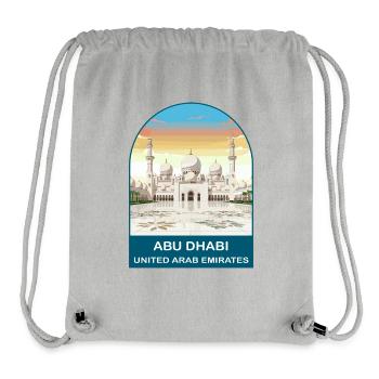 Abu Dhabi VAE Grand Mosque Vintage-Reiseplakat - Stanley/Stella recycelter Gym Bag - Grau meliert - Vorne