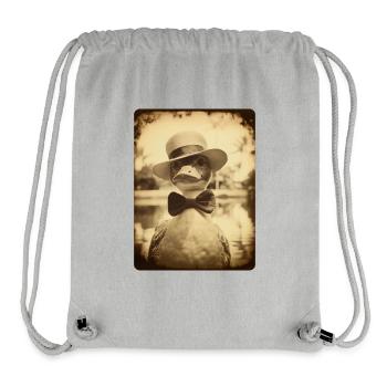 Sir Waddleberry Quackington entspannt sich am Pool - Stanley/Stella recycelter Gym Bag - Grau meliert - Vorne