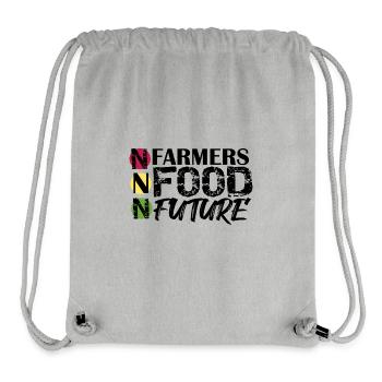No Farmers no Food no Future Bauernprotest Spruch - Stanley/Stella recycelter Gym Bag - Grau meliert - Vorne
