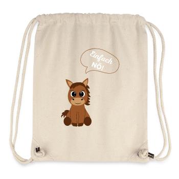 ! Einfach NÖ Grafik Spruch mit Pony - Stanley/Stella recycelter Gym Bag - Naturweiß - Vorne