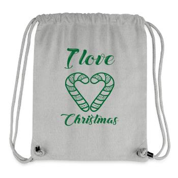 I love christmas - Stanley/Stella Recycled Gym Bag - heather grey - Front
