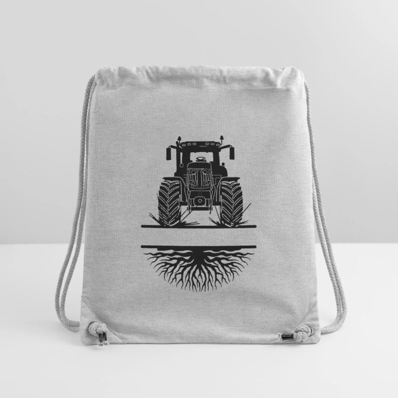 Tractor through mud under growing roots Stanley/Stella Recycled Gym Bag