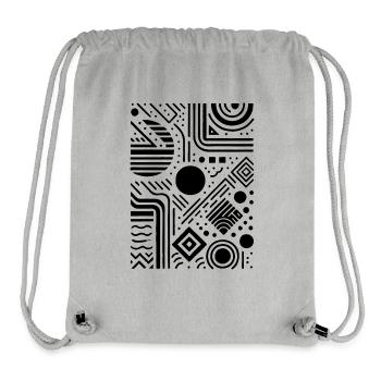 Modern Stroke Design – Minimalist Art - Stanley/Stella Recycled Gym Bag - heather grey - Front