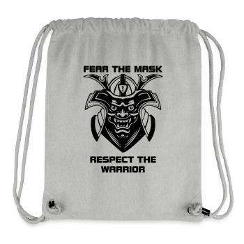 Menpo Mask – Respect the Warrior - Stanley/Stella Recycled Gym Bag - heather grey - Front