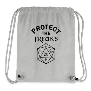Protect the freaks - Sac à cordon recyclé Stanley/Stella - gris chiné - Devant