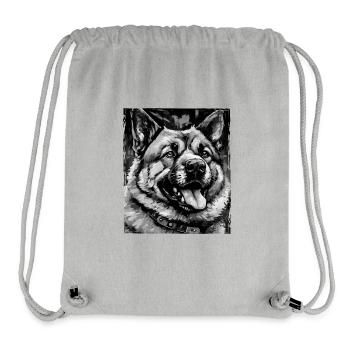 Akita Dog Portrait - Stanley/Stella Recycled Gym Bag - heather grey - Front