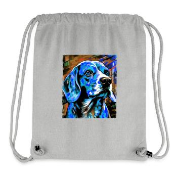 Beagle Dog Portrait - Stanley/Stella Recycled Gym Bag - heather grey - Front