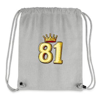 81 Zahl Krone - Stanley/Stella recycelter Gym Bag - Grau meliert - Vorne
