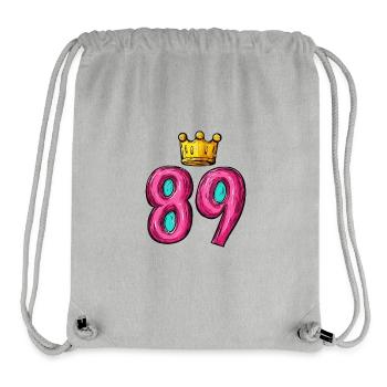 89 Zahl Krone - Stanley/Stella recycelter Gym Bag - Grau meliert - Vorne