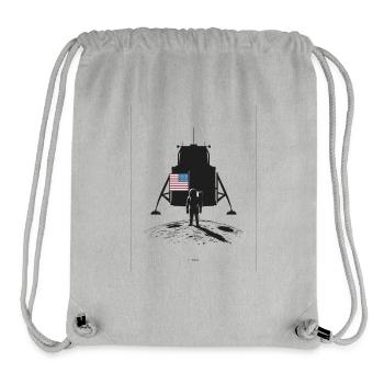 Moon Landing Astronaut and Flag - Stanley/Stella Recycled Gym Bag - heather grey - Front