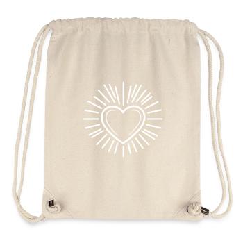 Herz Symbolik - Stanley/Stella recycelter Gym Bag - Naturweiß - Vorne