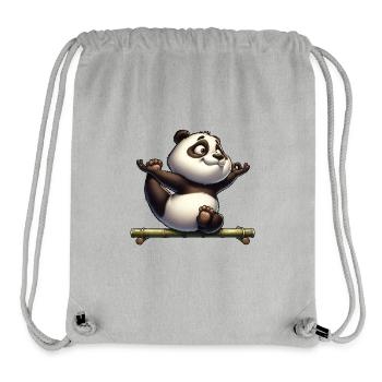 Panda Yoga Meditation Gymnastik - Stanley/Stella recycelter Gym Bag - Grau meliert - Vorne