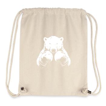 Eisbär Polar Bär Boxen Kämpfer MMA - Stanley/Stella recycelter Gym Bag - Naturweiß - Vorne