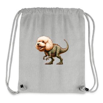 Poodle T-Rex Hybrid Mythical Creature Design - Stanley/Stella Recycled Gym Bag - heather grey - Front