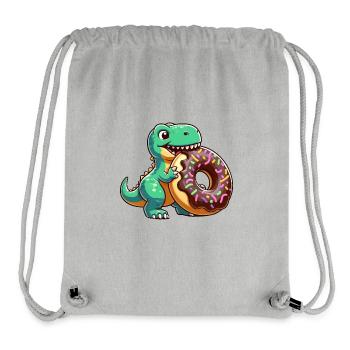 Dino T-Rex Schokoladendonut Süßigkeiten Nachtisch - Stanley/Stella recycelter Gym Bag - Grau meliert - Vorne