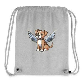 hund pitbull engel flügel süß cartoon - Stanley/Stella recycelter Gym Bag - Grau meliert - Vorne
