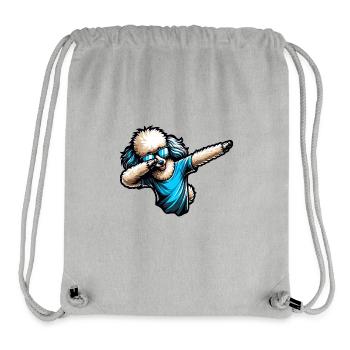Cooler Pudel Dabbing Stilvolles Design - Stanley/Stella recycelter Gym Bag - Grau meliert - Vorne