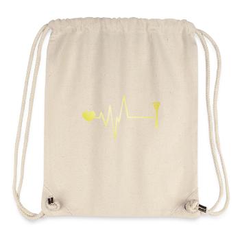 Razor Blade Pulse Heart Love - Stanley/Stella Recycled Gym Bag - natural - Front