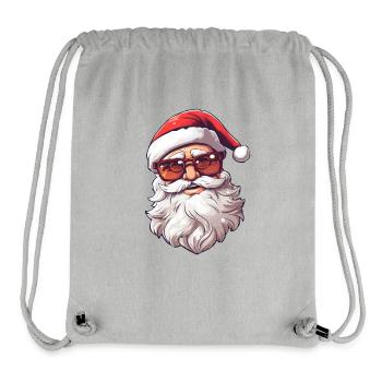 Cool Santa Claus with sunglasses and beard - Stanley/Stella Recycled Gym Bag - heather grey - Front