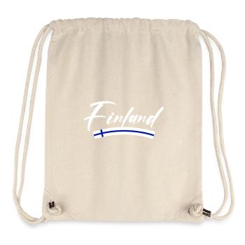 Finnland Fahne - Stanley/Stella recycelter Gym Bag - Naturweiß - Vorne