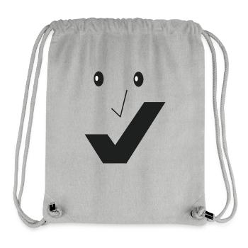 Feines Lächeln - Feines Gesicht C03. - Stanley/Stella recycelter Gym Bag - Grau meliert - Vorne