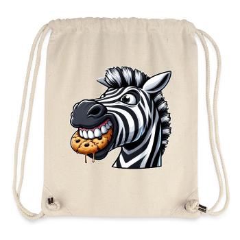 Süßes Zebra Cartoon Keks Zähne - Stanley/Stella recycelter Gym Bag - Naturweiß - Vorne