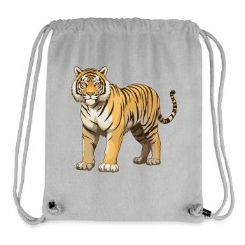 Tiger Animal - Stanley/Stella Recycled Gym Bag - heather grey - Front