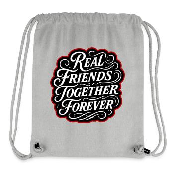 Real friends forever - Stanley/Stella Recycled Gym Bag - heather grey - Front