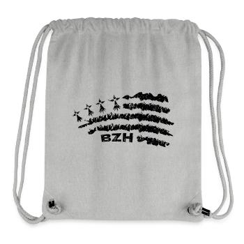 drapeau breton,carte breton,bzh vintage - Sac à cordon recyclé Stanley/Stella - gris chiné - Devant