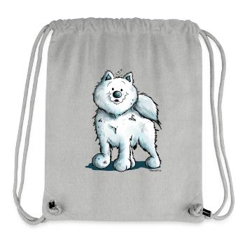 Sweet Samoyed Dog - Stanley/Stella Recycled Gym Bag - heather grey - Front